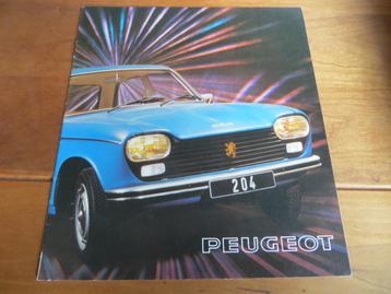 Folder Peugeot 204 sedan, 204 Break 1974-1975, als nieuw! beschikbaar voor biedingen