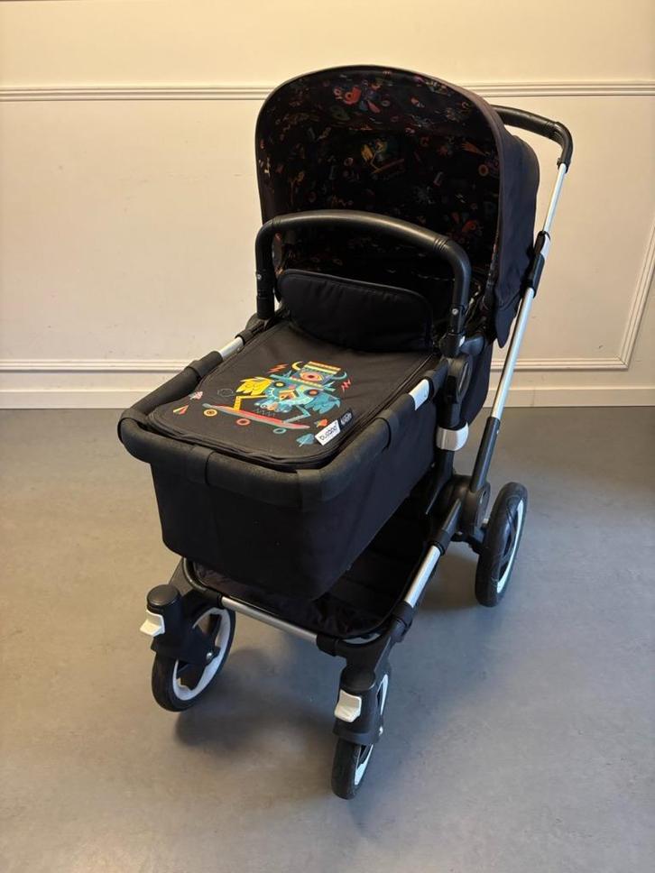 Bugaboo Buffalo met reiswieg, buggy-zitje, meerijdplankje em, Kinderen en Baby's, Kinderwagens en Combinaties, Gebruikt, Combiwagen
