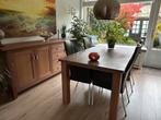 Eettafel, mooie massief houtel eethoek. Kersenhouten tafel, Huis en Inrichting, Ophalen, Gebruikt, 50 tot 100 cm, 150 tot 200 cm