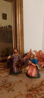 Grote Jozef en Maria uit oude Italiaanse kerstgroep, Antiek en Kunst, Antiek | Religie, Ophalen of Verzenden