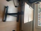 Banktafel, verstelbaar, zwart metaal/hout, 55 tot 75 cm, Rechthoekig, 45 tot 60 cm, Zo goed als nieuw