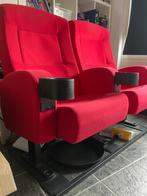 Bioscoopstoelen, Huis en Inrichting, Stoelen, Ophalen, Gebruikt, Rood, Twee
