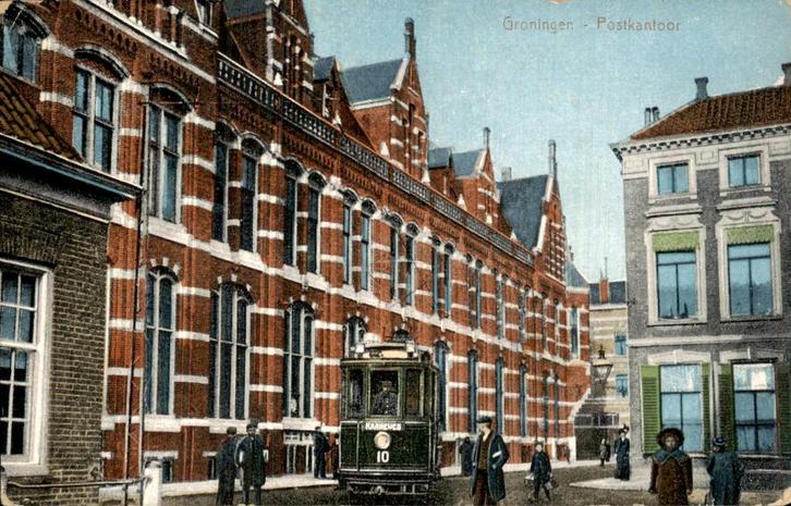 Groningen- Postkantoor, Verzamelen, Ansichtkaarten | Themakaarten, Gelopen, Voor 1920, Overige thema's, Ophalen of Verzenden