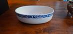 Vintage Schaal met Blauw Decor, Ophalen, Gebruikt, Porselein of Keramiek, Schaal