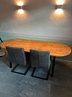 Houten Eettafel - Ovaal, Ophalen, 100 tot 150 cm, Eikenhout, 200 cm of meer