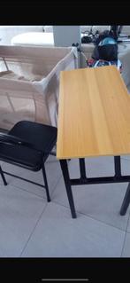Inklaptafel + Stoel - Stevig!, Gebruikt, 50 tot 100 cm, Ophalen of Verzenden, Rechthoekig