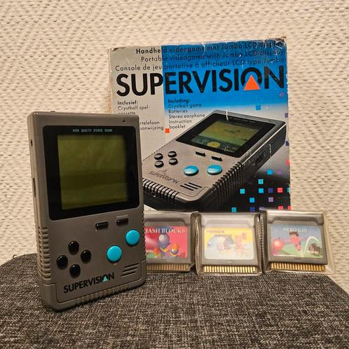 Watara Supervision GB-2000 + 4 games, Spelcomputers en Games, Spelcomputers | Overige, Gebruikt, Ophalen of Verzenden