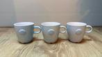 Douwe Egberts Cappuccino Mokken - Blauw - 3 stuks, Huis en Inrichting, Keuken | Servies, Ophalen, Keramiek, Zo goed als nieuw