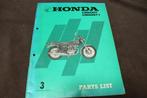Honda CB500T T1 1978 motorcycle parts list CB 500 twin, Motoren, Handleidingen en Instructieboekjes, Ophalen of Verzenden, Honda