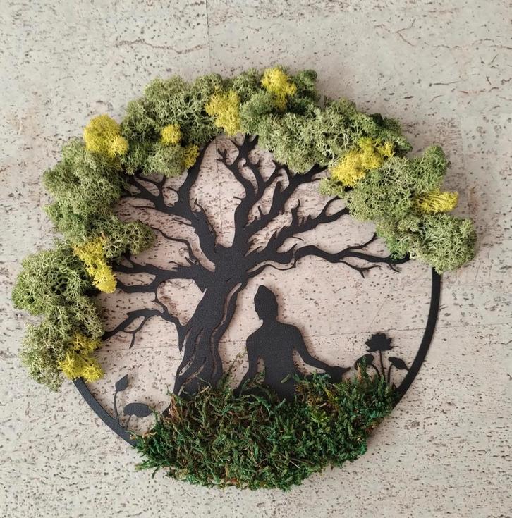 mosschilderij 30cm, Huis en Inrichting, Woonaccessoires | Wanddecoraties, Nieuw, Ophalen of Verzenden