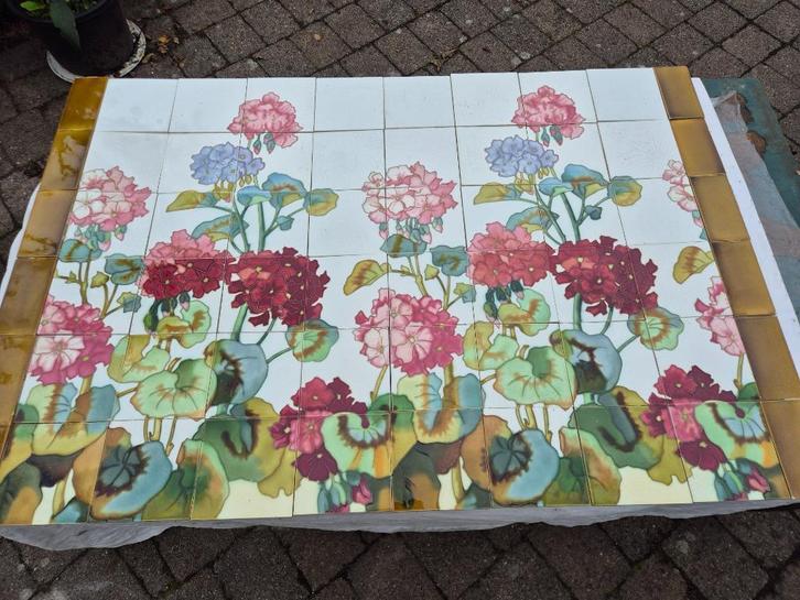 Grote collectie antieke wandtegels, antieke tegels, randjes, Antiek en Kunst, Antiek | Kantoor en Zakelijk, Ophalen