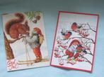 2 nostalgische Zweedse kerstkaarten God jul och gott Nytt år, Ophalen of Verzenden, Nieuw