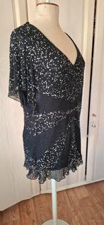 ZGAN. Gelegenheids top. Merk: DOUCEL, Kleding | Dames, Ophalen of Verzenden, Zo goed als nieuw, Maat 46/48 (XL) of groter, Zwart