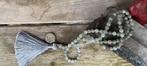 Prachtige hand geknoopte Labradoriet Mala met amulet., Antiek en Kunst, Verzenden