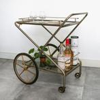 Vintage, Hollywood Regency trolley, bar cart, serveerwagen, Ophalen, Gebruikt, -, -