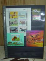 2) Album blad postzegels Paarden, Overige thema's, Ophalen of Verzenden, Gestempeld