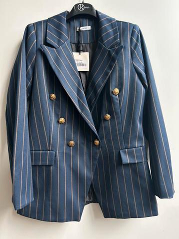 LUMINA blazer blauw met krijtstreepje mt M beschikbaar voor biedingen