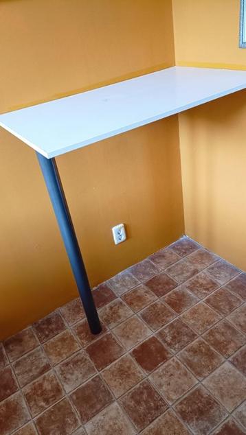 Hoge sta tafel hoek antraciet en wit 112 x 57 x 96 cm beschikbaar voor biedingen