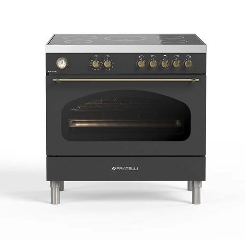 inductie fornuis 90 cm - SALE! - Fratelli Venezia, Witgoed en Apparatuur, Fornuizen, Nieuw, Vrijstaand, Inductie, 5 kookzones of meer