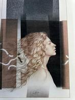 VOORDEEL: Kunst van aquarel 'Meisje met het gouden haar', Verzenden
