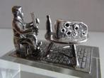 Miniatuur zilver S7d man kaas wijn tafel zilveren miniaturen, Verzenden, Zilver