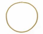 Een 18 krt. 33.5 gr gouden 'horlogeschakel' choker collier, Goud, Goud, Ophalen of Verzenden, Zo goed als nieuw