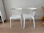 2x Woood kunststof eetkamer-/ terrasstoel Daan Bliss wit, Huis en Inrichting, Stoelen, Ophalen, Gebruikt, Wit, Kunststof