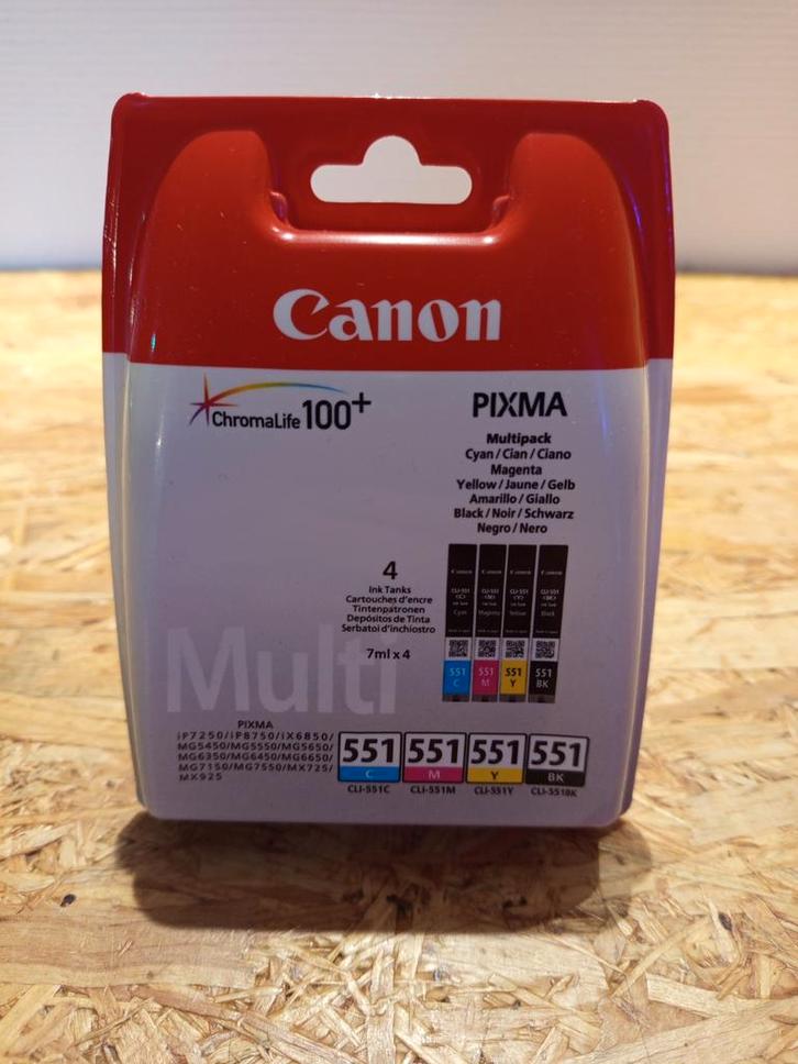 Nieuwe Canon CLI-551 multipack cartridge set, Computers en Software, Printerbenodigdheden, Ophalen of Verzenden