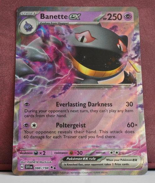 Banette EX 088-198 Scarlet & Violet Pokémon Kaart, Hobby en Vrije tijd, Verzamelkaartspellen | Pokémon, Nieuw, Losse kaart, Verzenden