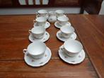 8 porseleinen kop en schotel + melkkannetje M. Luise Bavaria, Antiek en Kunst, Antiek | Servies los, Ophalen of Verzenden