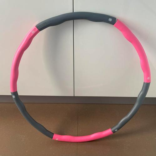 fitness hoelahoep hula hoop / sport hulahoepel grijs roze, Sport en Fitness, Fitnessmaterialen, Ophalen of Verzenden