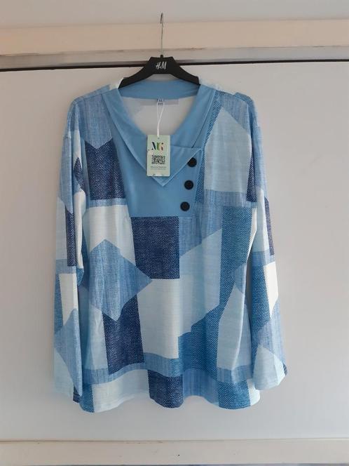 Casual bloese dames Maat XL, Kleding | Dames, Blouses en Tunieken, Nieuw, Maat 46/48 (XL) of groter, Blauw, Ophalen of Verzenden