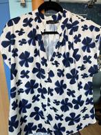 mooi bloesje blauwe bloemen Perla Nerla 42/44 zgan, Verzenden, Zo goed als nieuw, Maat 42/44 (L), Blauw