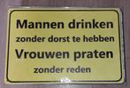 metalen wand tekst decoratie bordjes Nieuw Mancave cafe, Ophalen of Verzenden, Nieuw