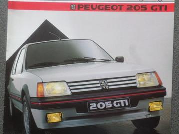 Peugeot 205 GTI 1.6 105PK 1984 Brochure beschikbaar voor biedingen
