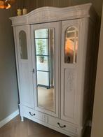 Antieke garderobe kast / jassenkast met roede en lades, Antiek en Kunst, Ophalen