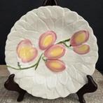 Vintage majolica bord, Sarreguemines, met Fruitdecoratie, Antiek en Kunst, Ophalen of Verzenden
