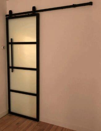 matglas industriele deur barndeur schuifdeur staal hout melk, Doe-het-zelf en Verbouw, Deuren en Horren, Nieuw, Binnendeur, Ophalen