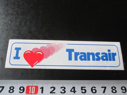 sticker I LOVE TRANSAIR, Verzamelen, Stickers, Zo goed als nieuw, Bedrijf of Vereniging, Ophalen