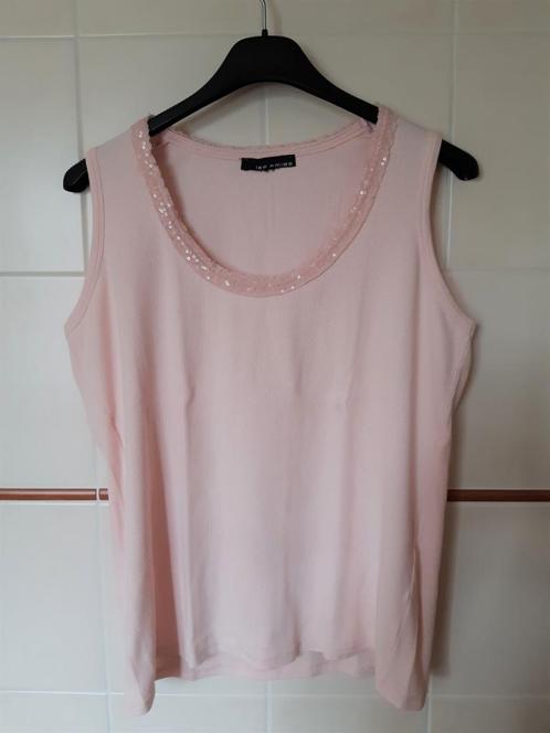 LES AMIES soepelvallende zalm-roze DAMESTOP, maat 46., Kleding | Dames, Tops, Zo goed als nieuw, Maat 46/48 (XL) of groter, Overige kleuren