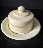 Te koop vintage emaille botervloot met gouden bies, Antiek en Kunst, Ophalen of Verzenden