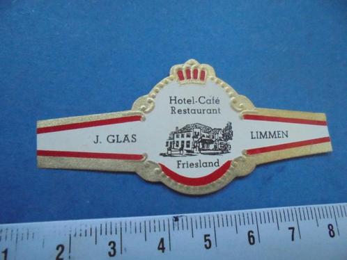 Sigarenband Hotel Friesland in LIMMEN J. Glas, Verzamelen, Rookartikelen, Aanstekers en Luciferdoosjes, Zo goed als nieuw, Sigarenbandjes