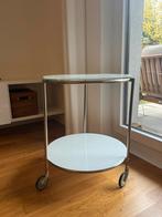 Vintage ikea ehlen johansson bijzettafel Strind serveerwagen, Huis en Inrichting, Tafels | Bijzettafels, Minder dan 55 cm, Rond
