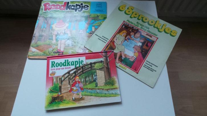 Schoencadeau: sprookje Roodkapje: 2 LP’s vinyl; pop-upboek, Boeken, Sprookjes en Fabels, Zo goed als nieuw, Ophalen