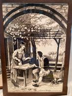 Tableau “de vermoeide wandelaar” 49,5x34,5, Ophalen of Verzenden