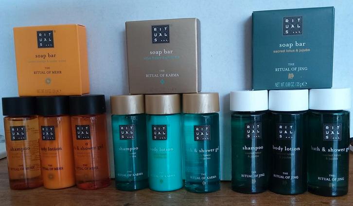 Rituals mini's Karma Jing Mehr incl.vzkst voor €20,50, Sieraden, Tassen en Uiterlijk, Uiterlijk | Lichaamsverzorging, Nieuw, Bad & Douche