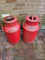 Oude rode melkbussen, Ophalen, Gebruikt