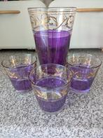 Vaas met glaasjes, Overige kleuren, Ophalen of Verzenden, Minder dan 50 cm, Glas