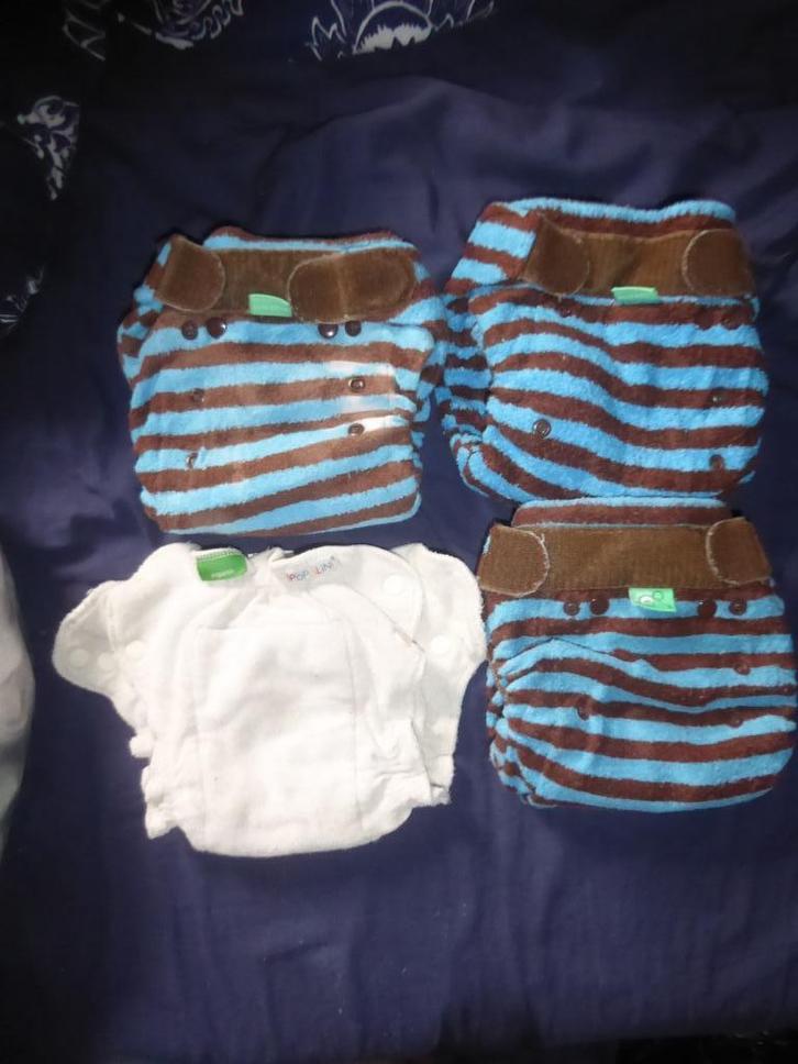 4 Totsbots bamboozle wasbare luiers maat 2 met inleggers, Kinderen en Baby's, Badjes en Verzorging, Gebruikt, Overige typen, Overige merken