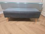 Zitbank, opbergbank, fluwelen bekleding, Ophalen of Verzenden, Zo goed als nieuw, Minder dan 150 cm